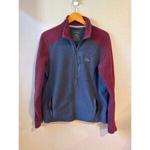 L.L.Bean Men's Slightly Fitted Fleece Jacket M Colorblock Warm Layer